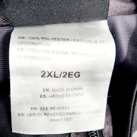 And1 Grey & Black Embroidered Full Zip Lightweight Active Jacket Men’s Sz 2X - Picture 8 of 9